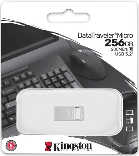Kingston | USB Stick | 256 GB | USB 3.2 Gen-1 | Datatraveler Small | 200R | Metal