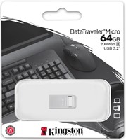 Kingston | USB Stick | 64 GB | USB 3.2 Gen-1 | Datatraveler Small | 200R | Metal