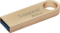 Kingston | USB Stick | 64 GB | USB 3.2 Gen-1 | DataTraveler SE9 G3 | 220R/100W | Metal | Gold-3