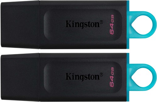 Kingston | USB Stick | 64 GB | USB 3.2 Gen-1 | DataTravler Exodia | Zwart-Groen | 2 Stuks-2