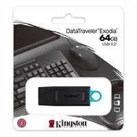 Kingston | USB Stick | 64 GB | USB 3.2 Gen-1 | DataTravler Exodia | Zwart-Groen