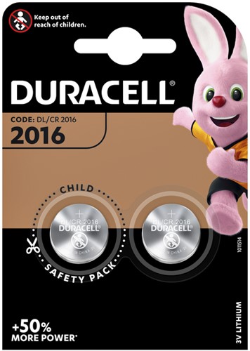 Duracell | Batterijen | Litium | CR2016 | 2 Stuks