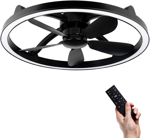 Led | Plafondventilator | LED Verlichting | Incl. Afstandbediening | 2200-6500K | Dimbaar | Ø61cm  | Design