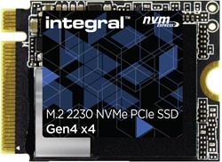Integral | SSD | Intern | 1 TB | PCIe | NVMe | 1.4 |  M.2 | 22 x 30 mm | Lezen 4900 MB/s | Schrijven 3200 MB/s