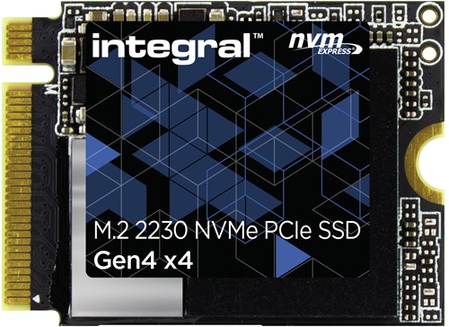 Integral | SSD | Intern | 1 TB | PCIe | NVMe | 1.4 |  M.2 | 22 x 30 mm | Lezen 4900 MB/s | Schrijven 3200 MB/s