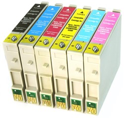 T048 | 6 Pack | Huismerk | Cartridges voor Epson