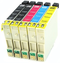 T055 | 5 Pack | Huismerk | Cartridges voor Epson