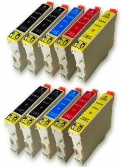 T061 | 10 Pack | Huismerk | Cartridges voor Epson