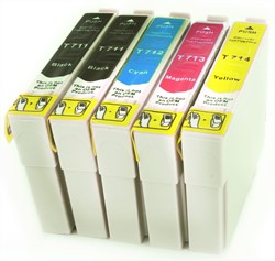 T071 | 5 Pack | Huismerk | Cartridges voor Epson