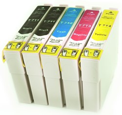 T071 | 5 Pack | Huismerk | Cartridges voor Epson
