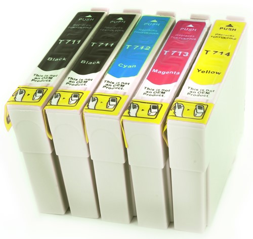 T071 | 5 Pack | Huismerk | Cartridges voor Epson