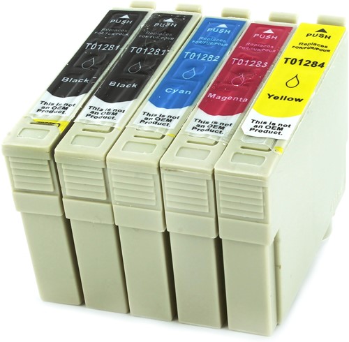 T128 | 5 Pack | Huismerk | Cartridges voor Epson