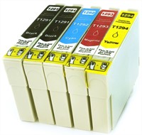 T129 | 5 Pack | Huismerk | Cartridges voor Epson