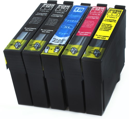 18 XL | 5 Pack | Huismerk | Cartridges voor Epson