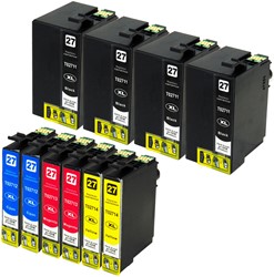 27 XL | 10 Pack | Huismerk | Cartridges voor Epson