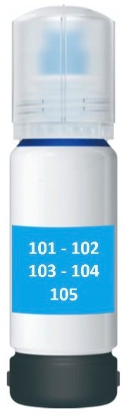 T101 | T102 | T103 | T104 | T105 | 1x Cyaan | Huismerk | EcoTank voor Epson