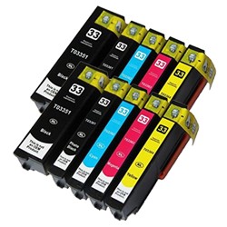 33 XL | 10 Pack | Huismerk | Cartridges voor Epson