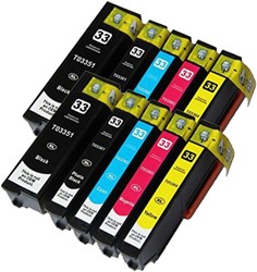 33 XL | 10 Pack | Huismerk | Cartridges voor Epson
