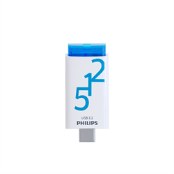 Philips | USB Stick | 512 GB | USB3.2 | USB-C | Ocean Blue-2