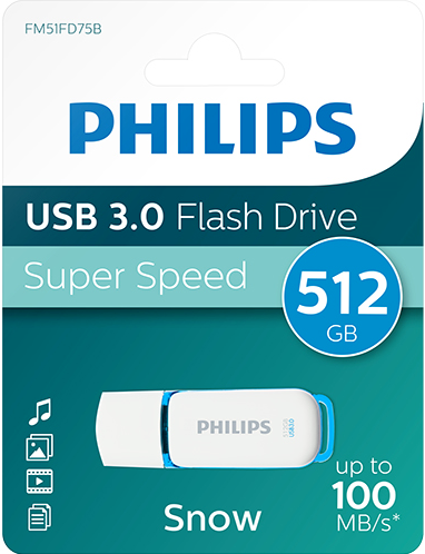 Philips | USB Stick | 512 GB | USB 3.0 | Snow-2