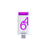 Philips | USB Stick | 64 GB | USB3.2 | USB-C | Magic Purple-2