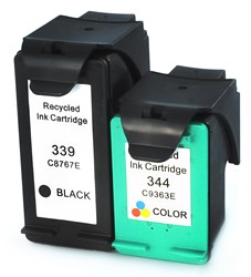 339 | 344 | 2 Pack | Huismerk | Cartridges voor HP