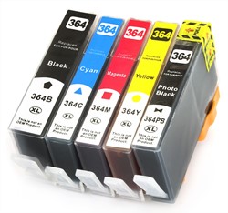 364 XL | 5 Pack + Foto | Huismerk | Cartridges voor HP