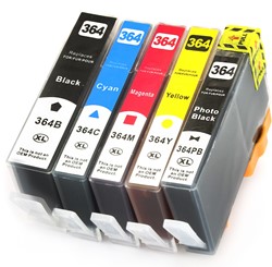 364 XL | 5 Pack + Foto | Huismerk | Cartridges voor HP
