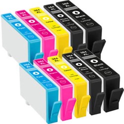 364 XL | 10 Pack + Foto | Huismerk | Cartridges voor HP