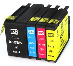 932 XL | 933 XL | 4 Pack | Huismerk | Cartridges voor HP