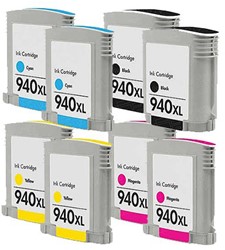 940 XL | 8 Pack | Huismerk | Cartridges voor HP