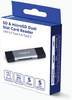 Integral | Kaartlezer | MicroSD | SD | USB 3.1 | USB-C en USB-A-3