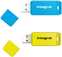 Integral | USB stick | 128 GB | USB 2.0 | Neon | 2 Pack