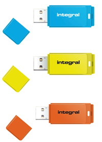 Integral | USB stick | 128 GB | USB 2.0 | Neon | 3 Pack