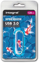 Integral | USB Stick | 128 GB | USB 3.0 | Lezen 30 MB/s | Schrijven | 7 MB/s | Expression | Koi Vis