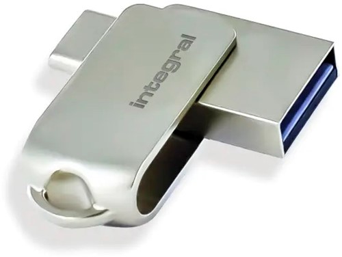 Integral | USB Stick | 256 GB | USB-C | USB 3.0 | Dual | 360° | Lezen 100 MB/s | Schrijven 30 MB/s-2