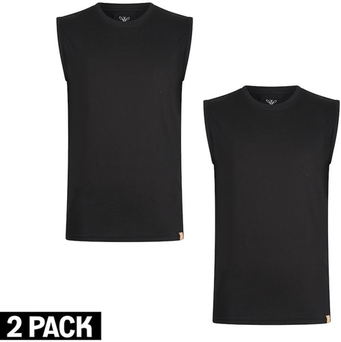 Latina Sleeveless T-Shirts 2-pack Black