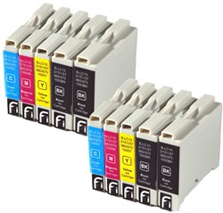 LC-1000 | 10 Pack | Huismerk | Cartridges voor Brother