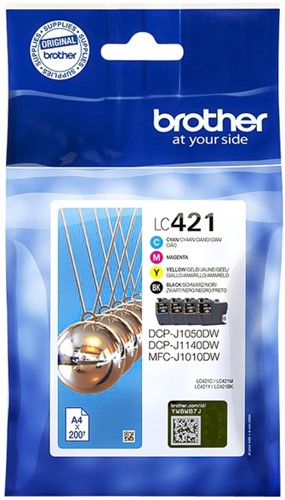 LC-421 | 4 Pack | Origineel | Cartridges voor Brother