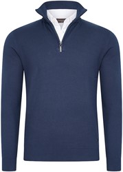 Como Mock pullover Zip Navy