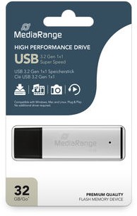 MediaRange | USB Stick | 32 GB | USB 3.0 | High Performance | 130 MB/s-3