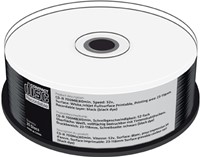 MediaRange | CD-R | 700 MB | Black | Inkjet Printable | 25 Stuks