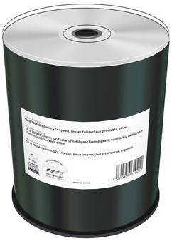 MediaRange | CD-R | 700 MB | Inkjet Zilver Printable | 100 Stuks-2