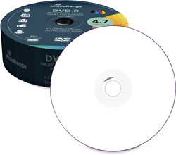 MediaRange | DVD-R | 4.7 GB | Inkjet Printable | 25 Stuks
