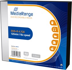 MediaRange | DVD+R | 4.7 GB | 5 Stuks