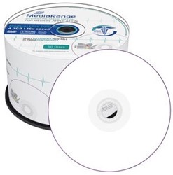 MediaRange | DVD-R | 4.7 GB | Inkjet Printable | Medical Line | 50 Stuks