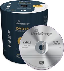 MediaRange | DVD+R | 4.7 GB | 100 Stuks