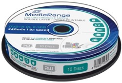 MediaRange | DVD+R | DL | 8.5 GB | Inkjet Printable | 10 Stuks