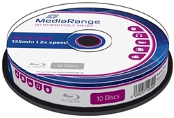 MediaRange | BD-RE | 25 GB | 2x Speed | Cakebox | 10 Stuks