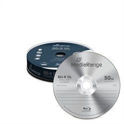 MediaRange | BD-R | DL | 50 GB | 6x Speed | Cakebox | 10 Stuks
